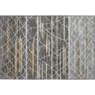 Piper Looms Mayfield Stripes AMF1025 Charcoal Machine Washable Area Rug Scatter Main Image