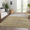Piper Looms Mayfield Stripes AMF1025 Gold Machine Washable Area Rug Lifestyle Image Feature