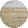 Piper Looms Mayfield Stripes AMF1025 Gold Machine Washable Area Rug Round Main Image