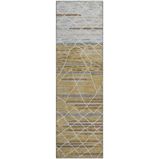 Piper Looms Mayfield Stripes AMF1025 Gold Machine Washable Area Rug Runner Main Image