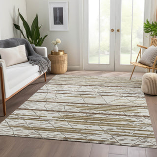 Piper Looms Mayfield Stripes AMF1025 Ivory Machine Washable Area Rug Lifestyle Image Feature