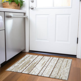 Piper Looms Mayfield Stripes AMF1025 Ivory Machine Washable Area Rug Scatter Lifestyle Image Feature