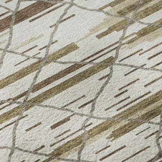 Piper Looms Mayfield Stripes AMF1025 Ivory Machine Washable Area Rug Swatch Image