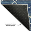 Piper Looms Mayfield Stripes AMF1025 Navy Machine Washable Area Rug Backing Image