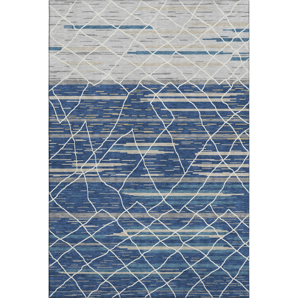 Piper Looms Mayfield Stripes AMF1025 Navy Machine Washable Area Rug main image