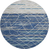 Piper Looms Mayfield Stripes AMF1025 Navy Machine Washable Area Rug Round Main Image