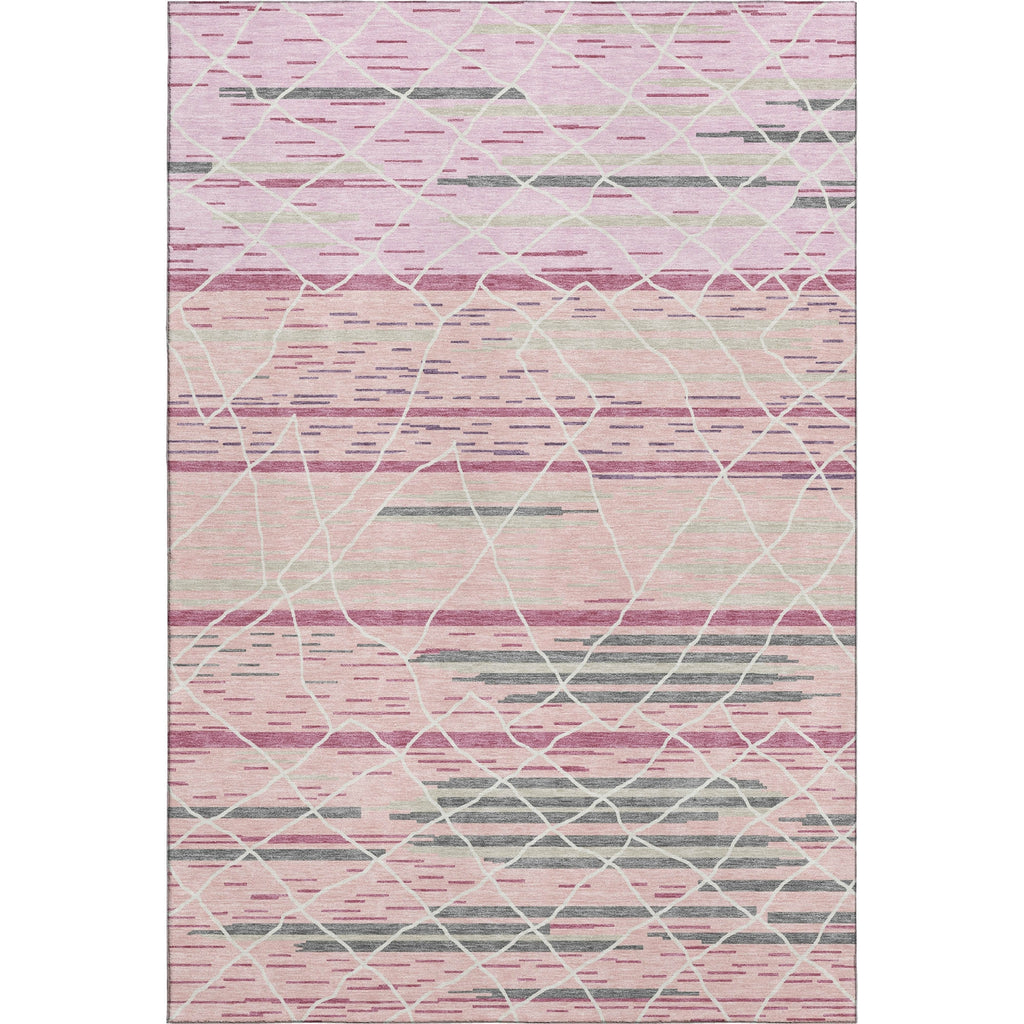 Piper Looms Mayfield Stripes AMF1025 Pink Machine Washable Area Rug main image