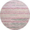 Piper Looms Mayfield Stripes AMF1025 Pink Machine Washable Area Rug Round Main Image