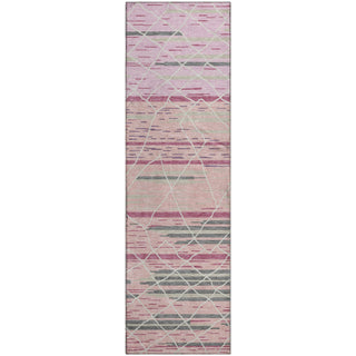 Piper Looms Mayfield Stripes AMF1025 Pink Machine Washable Area Rug Runner Main Image