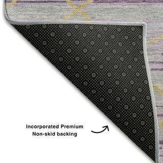 Piper Looms Mayfield Stripes AMF1025 Purple Machine Washable Area Rug Backing Image