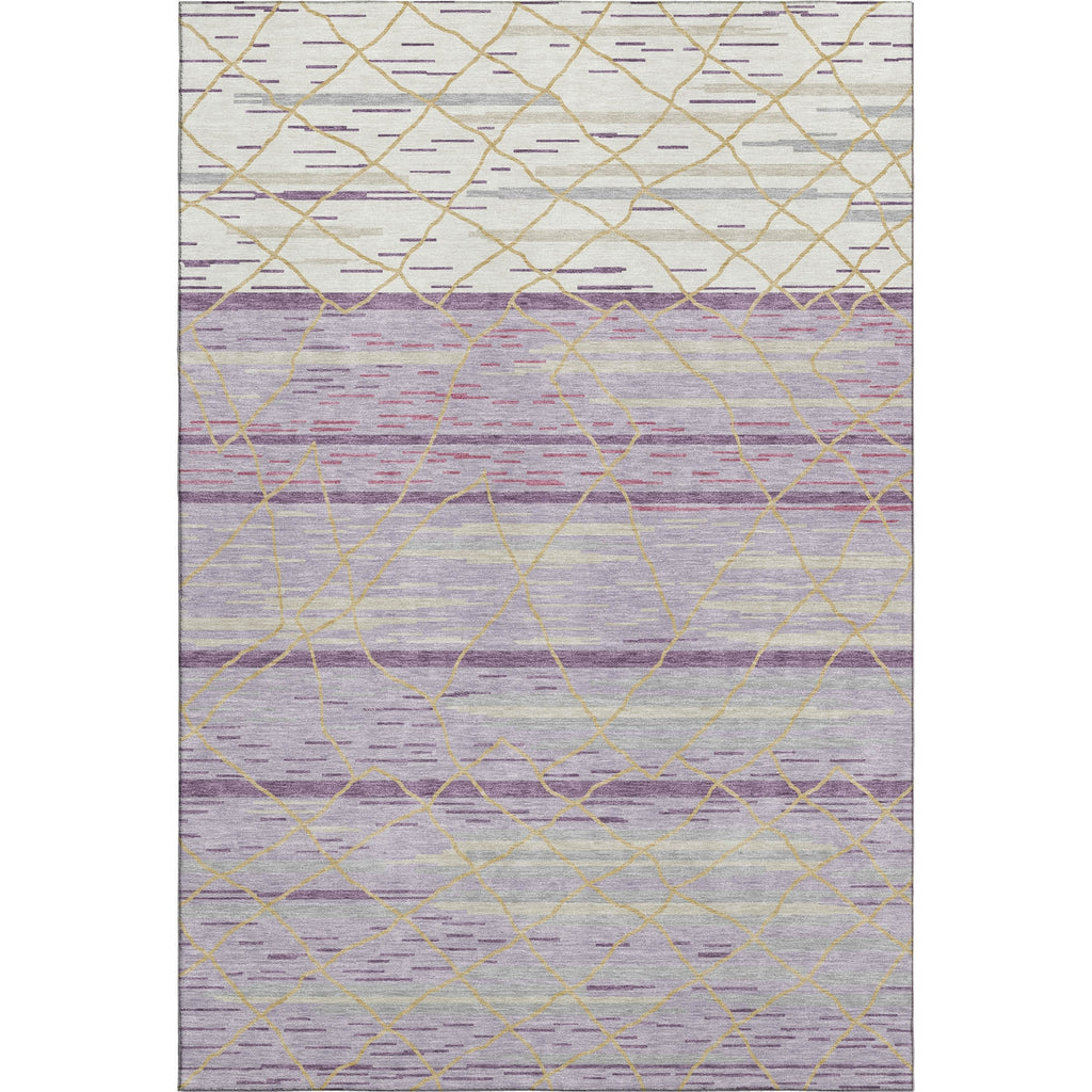 Piper Looms Mayfield Stripes AMF1025 Purple Machine Washable Area Rug main image