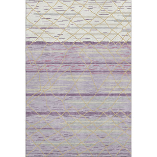 Piper Looms Mayfield Stripes AMF1025 Purple Machine Washable Area Rug main image