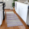Piper Looms Mayfield Stripes AMF1025 Purple Machine Washable Area Rug Runner Lifestyle Image Feature