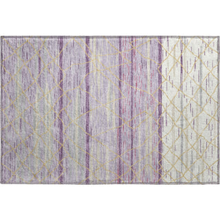 Piper Looms Mayfield Stripes AMF1025 Purple Machine Washable Area Rug Scatter Main Image