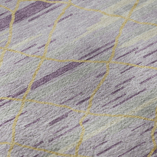 Piper Looms Mayfield Stripes AMF1025 Purple Machine Washable Area Rug Swatch Image