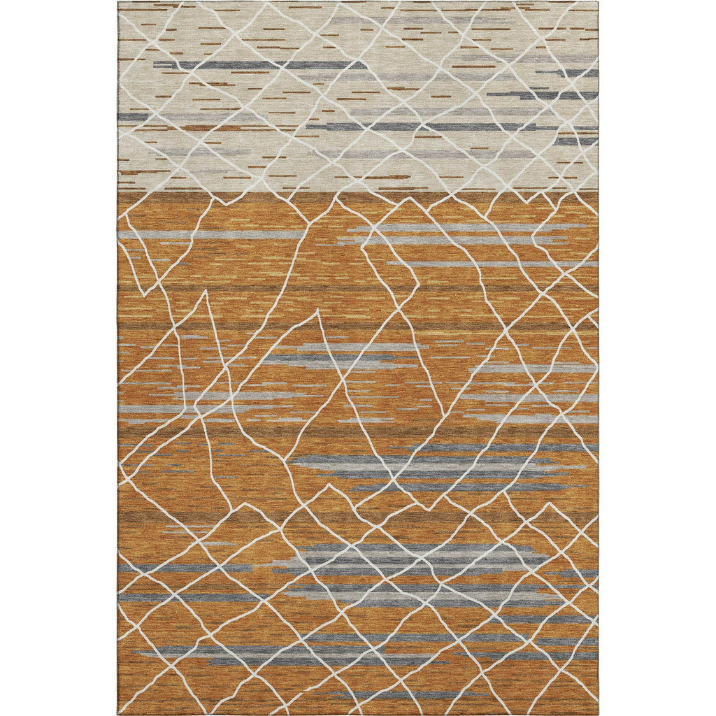 Piper Looms Mayfield Stripes AMF1025 Terracotta Machine Washable Area Rug main image
