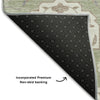Piper Looms Mayfield Damask AMF1026 Aloe Machine Washable Area Rug Backing Image