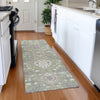 Piper Looms Mayfield Damask AMF1026 Aloe Machine Washable Area Rug Runner Lifestyle Image Feature