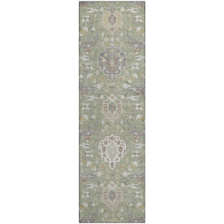 Piper Looms Mayfield Damask AMF1026 Aloe Machine Washable Area Rug Runner Main Image