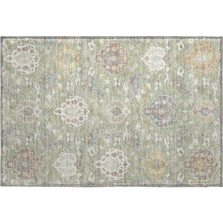 Piper Looms Mayfield Damask AMF1026 Aloe Machine Washable Area Rug Scatter Main Image