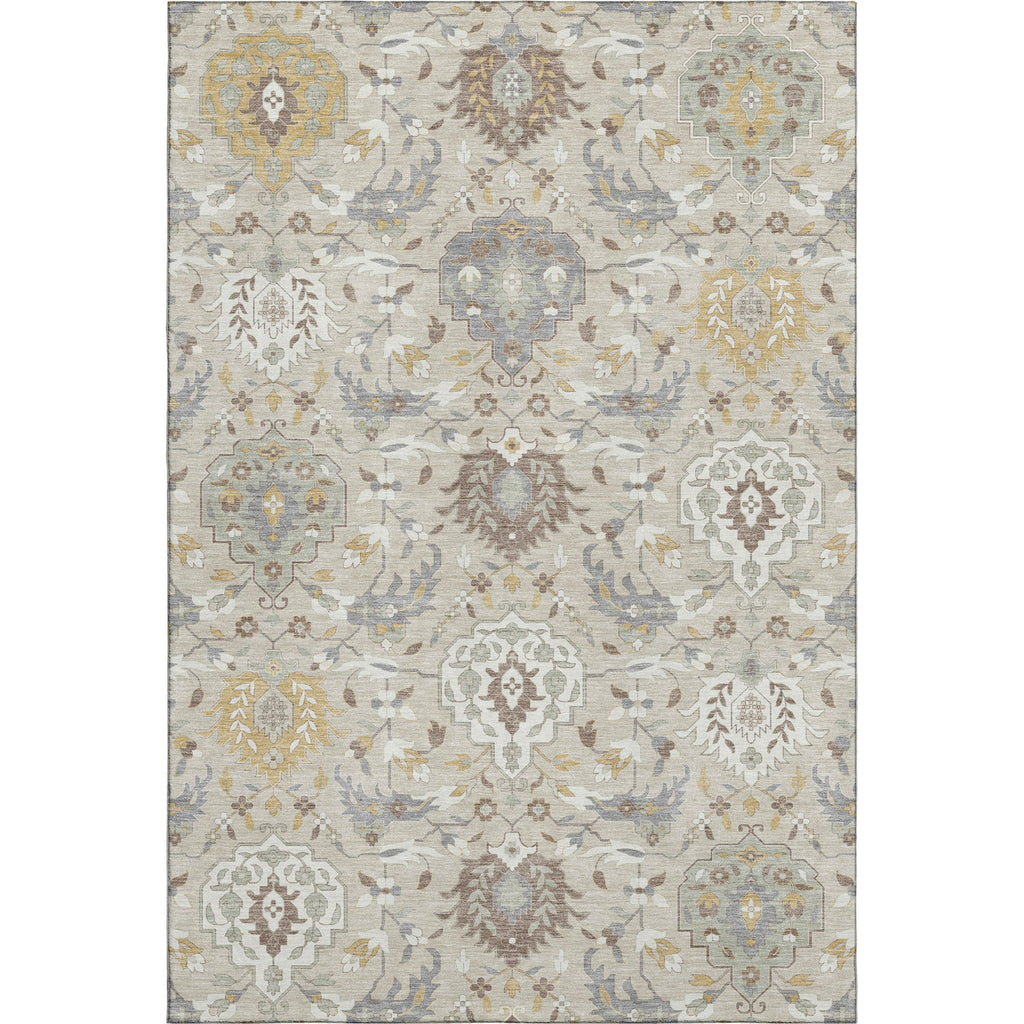 Piper Looms Mayfield Damask AMF1026 Beige Machine Washable Area Rug main image