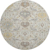 Piper Looms Mayfield Damask AMF1026 Beige Machine Washable Area Rug Round Main Image