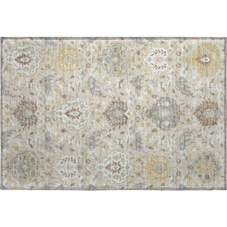 Piper Looms Mayfield Damask AMF1026 Beige Machine Washable Area Rug Scatter Main Image