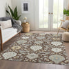 Piper Looms Mayfield Damask AMF1026 Brown Machine Washable Area Rug Lifestyle Image Feature