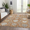Piper Looms Mayfield Damask AMF1026 Copper Machine Washable Area Rug Lifestyle Image Feature