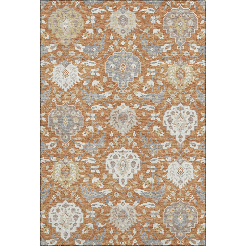Piper Looms Mayfield Damask AMF1026 Copper Machine Washable Area Rug main image