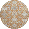 Piper Looms Mayfield Damask AMF1026 Copper Machine Washable Area Rug Round Main Image