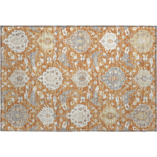 Piper Looms Mayfield Damask AMF1026 Copper Machine Washable Area Rug Scatter Main Image