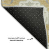 Piper Looms Mayfield Damask AMF1026 Gold Machine Washable Area Rug Backing Image
