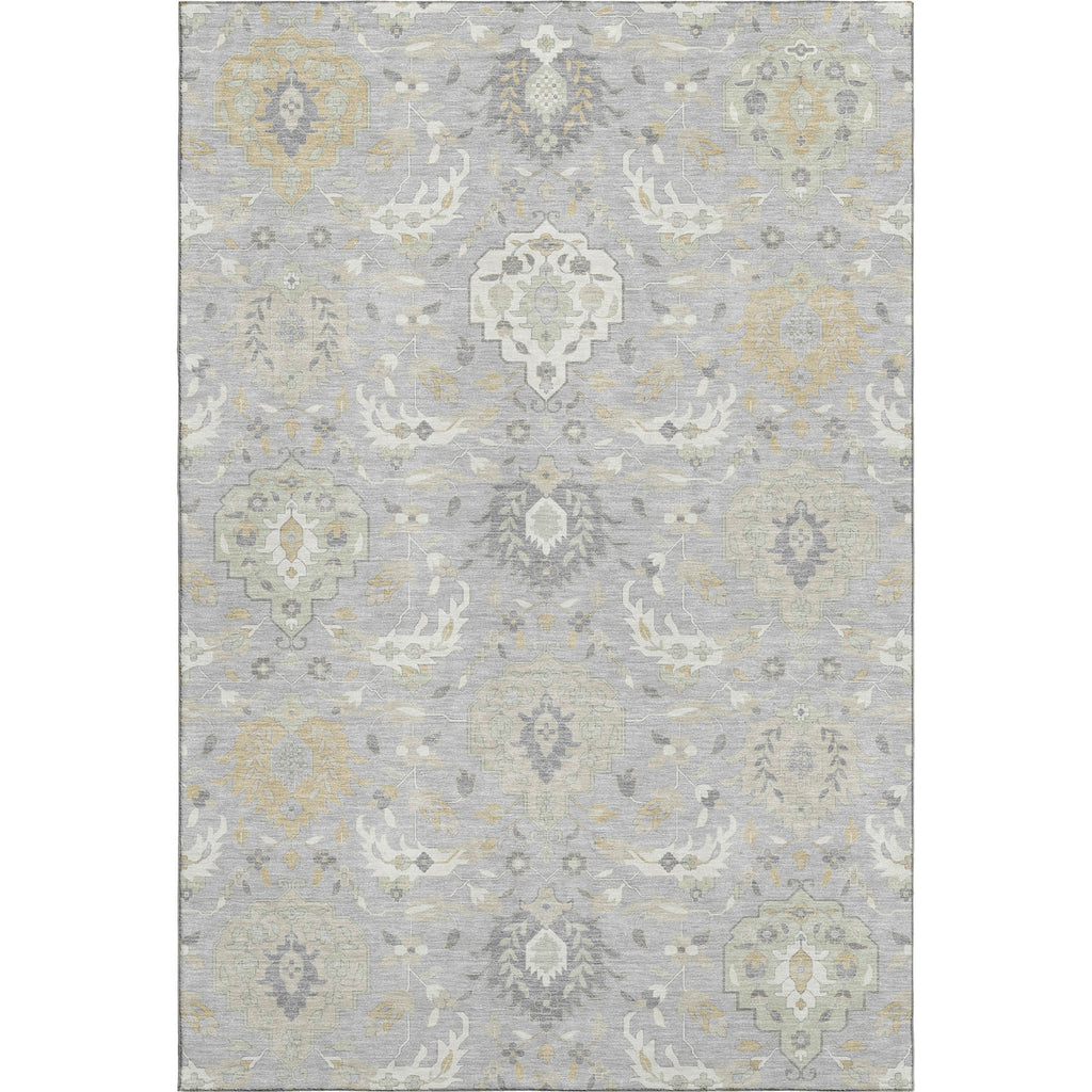 Piper Looms Mayfield Damask AMF1026 Gray Machine Washable Area Rug main image