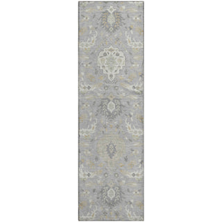 Piper Looms Mayfield Damask AMF1026 Gray Machine Washable Area Rug Runner Main Image