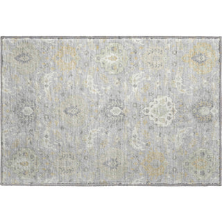Piper Looms Mayfield Damask AMF1026 Gray Machine Washable Area Rug Scatter Main Image