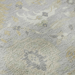 Piper Looms Mayfield Damask AMF1026 Gray Machine Washable Area Rug Swatch Image