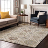 Piper Looms Mayfield Damask AMF1026 Ivory Machine Washable Area Rug Lifestyle Image Feature