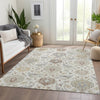 Piper Looms Mayfield Damask AMF1026 Ivory Machine Washable Area Rug Lifestyle Image Feature