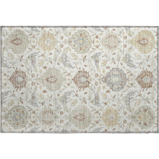 Piper Looms Mayfield Damask AMF1026 Ivory Machine Washable Area Rug Scatter Main Image