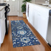 Piper Looms Mayfield Damask AMF1026 Navy Machine Washable Area Rug Runner Lifestyle Image Feature
