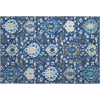Piper Looms Mayfield Damask AMF1026 Navy Machine Washable Area Rug Scatter Main Image
