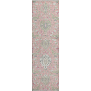 Piper Looms Mayfield Damask AMF1026 Pink Machine Washable Area Rug Runner Main Image