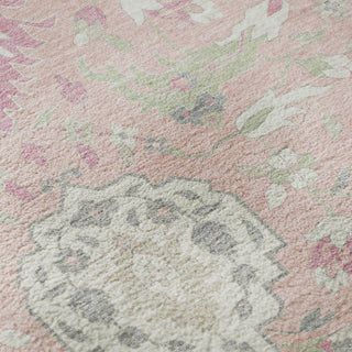 Piper Looms Mayfield Damask AMF1026 Pink Machine Washable Area Rug Swatch Image