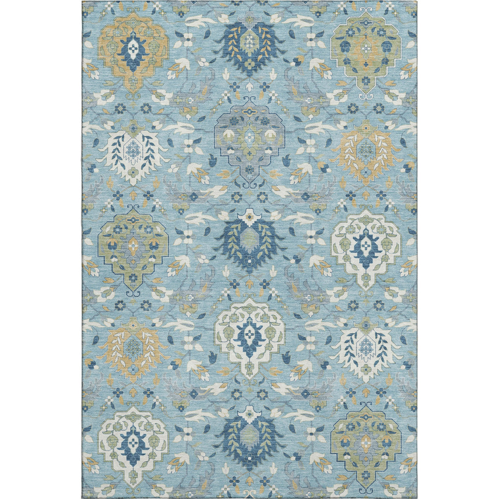 Piper Looms Mayfield Damask AMF1026 Sky Machine Washable Area Rug main image
