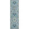 Piper Looms Mayfield Damask AMF1026 Sky Machine Washable Area Rug Runner Main Image