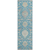 Piper Looms Mayfield Damask AMF1026 Teal Machine Washable Area Rug Runner Main Image