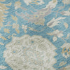 Piper Looms Mayfield Damask AMF1026 Teal Machine Washable Area Rug Swatch Image