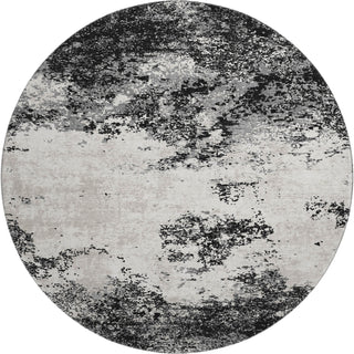 Piper Looms Mayfield Modern AMF1027 Black Machine Washable Area Rug Round Main Image