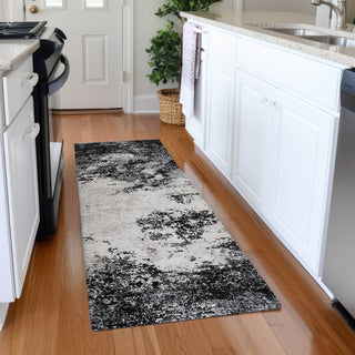 Piper Looms Mayfield Modern AMF1027 Black Machine Washable Area Rug Runner Lifestyle Image Feature